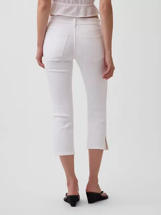 Jeans capri a vita bassa