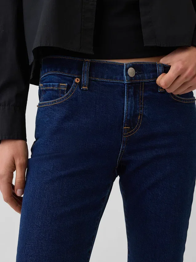 Jeans capri a vita bassa