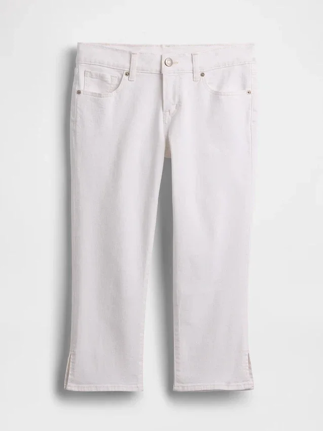Jeans capri a vita bassa