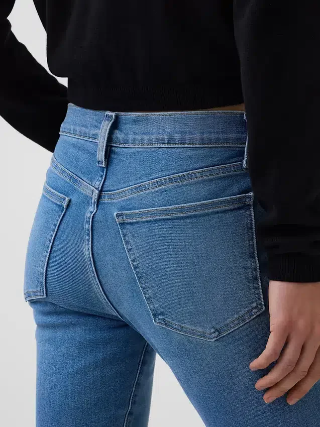 Jeans capri a vita bassa