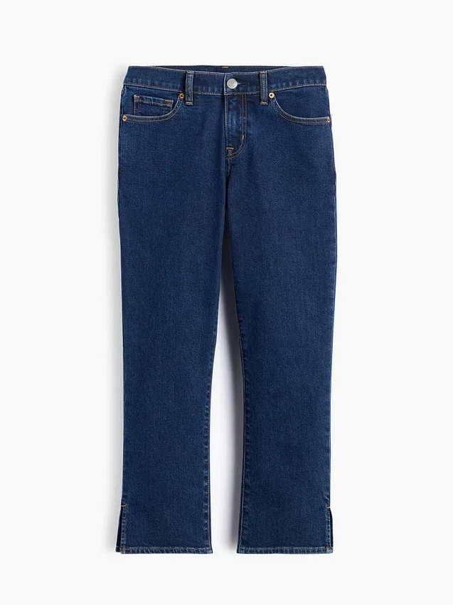 Jeans capri a vita bassa