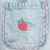 Jeans cargo a zampa d’elefante con elastico in vita per neonato & bebè con motivo a fragole