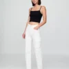 Jeans cargo larghi a vita media in stile anni '90
