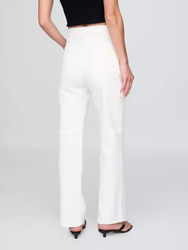 Jeans cargo larghi a vita media in stile anni '90