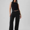 Jeans cargo larghi a vita media in stile anni '90