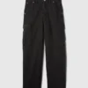 Jeans cargo larghi a vita media in stile anni '90