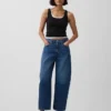 Jeans cropped a vita alta