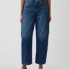 Jeans cropped a vita alta