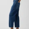Jeans cropped a vita alta