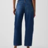 Jeans cropped a vita alta