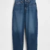 Jeans cropped a vita alta