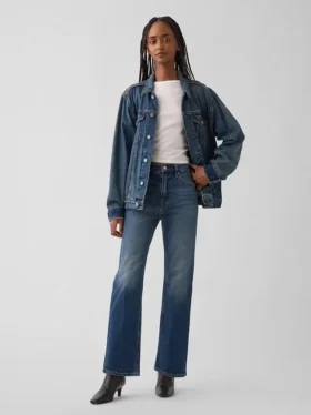 Jeans cropped a vita alta, slim e dritti in stile anni '90