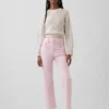 Jeans cropped a vita alta, slim e dritti in stile anni '90