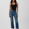 Jeans cropped a vita alta, slim e dritti in stile anni '90