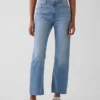 Jeans cropped a vita alta, slim e dritti in stile anni '90