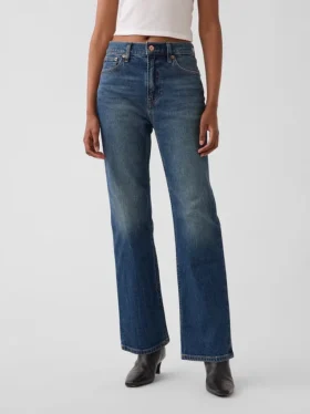 Jeans cropped a vita alta, slim e dritti in stile anni ’90
