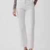 Jeans cropped a vita alta, slim e dritti in stile anni '90