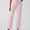 Jeans cropped a vita alta, slim e dritti in stile anni '90