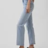 Jeans cropped a vita alta, slim e dritti in stile anni '90