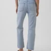 Jeans cropped a vita alta, slim e dritti in stile anni '90