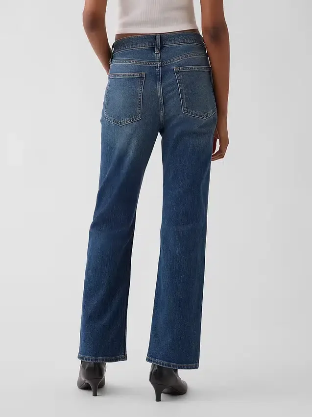 Jeans cropped a vita alta, slim e dritti in stile anni '90