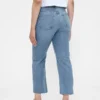Jeans cropped a vita alta, slim e dritti in stile anni '90