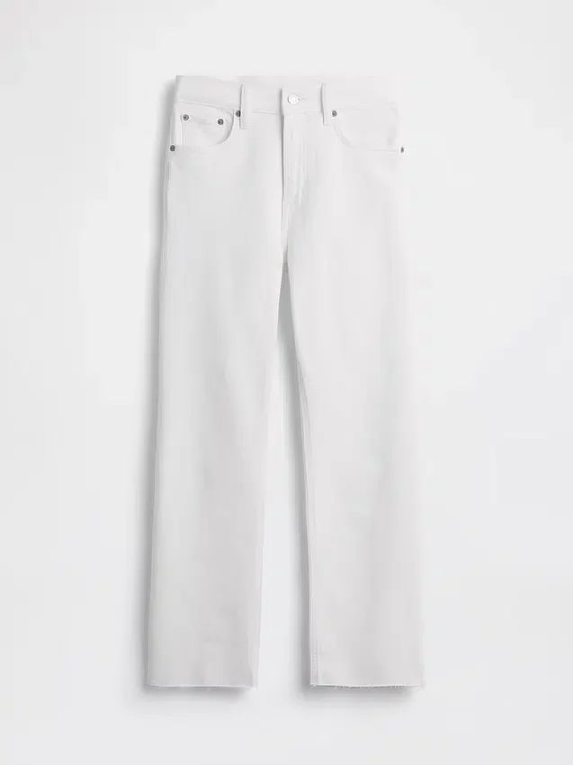 Jeans cropped a vita alta, slim e dritti in stile anni '90