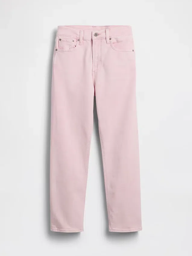 Jeans cropped a vita alta, slim e dritti in stile anni '90