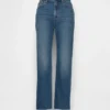 Jeans cropped a vita alta, slim e dritti in stile anni '90