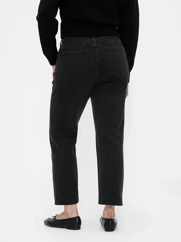 Jeans cropped a vita alta, slim e dritti in stile anni '90