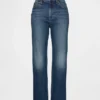 Jeans cropped a vita alta, slim e dritti in stile anni '90