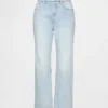 Jeans cropped a vita alta, slim e dritti in stile anni '90