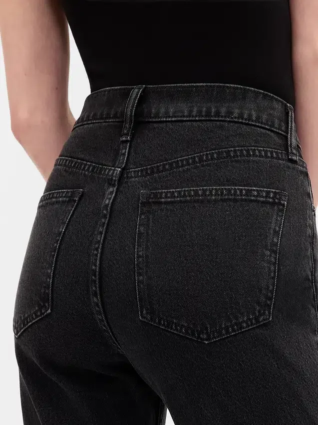 Jeans cropped a vita alta, slim e dritti in stile anni '90