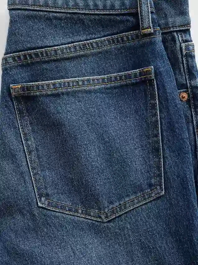 Jeans cropped a vita alta, slim e dritti in stile anni '90