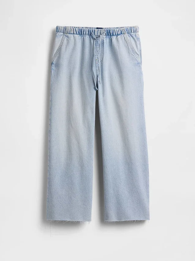 Jeans cropped a vita bassa, dal taglio ampio e disinvolto in stile anni ’90
