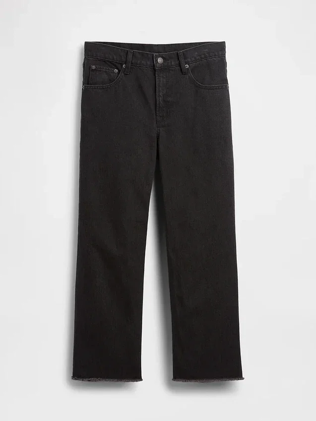 Jeans cropped a vita bassa e dal taglio morbido