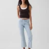 Jeans cropped a vita bassa, lunghi e dal taglio slim