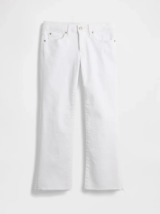 Jeans cropped a vita bassa, lunghi e dal taglio slim