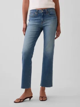 Jeans cropped a vita bassa, lunghi e dal taglio slim