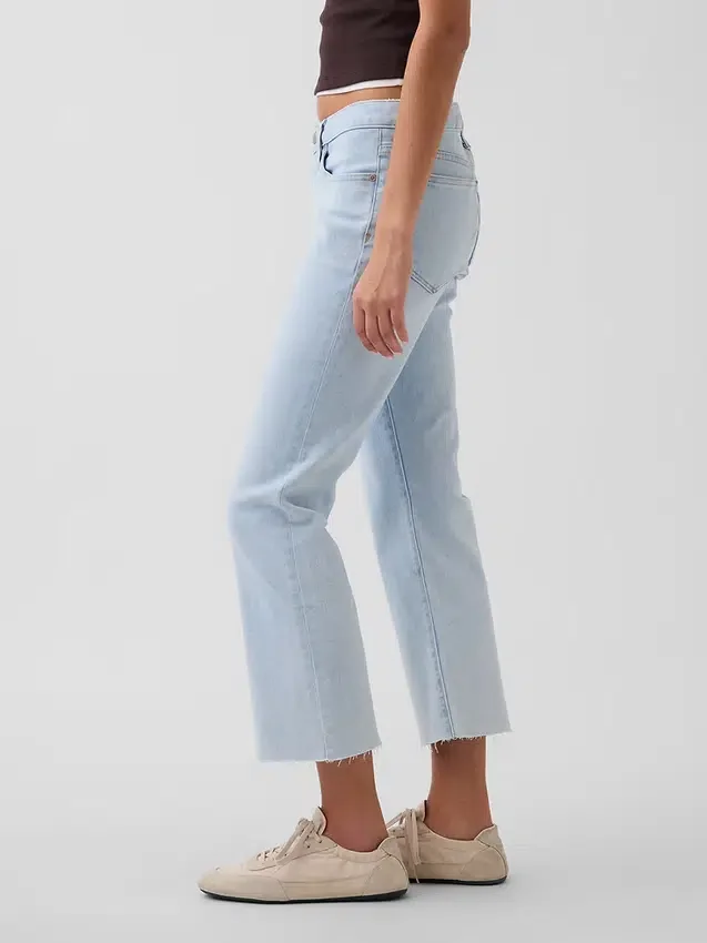 Jeans cropped a vita bassa, lunghi e dal taglio slim