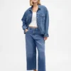 Jeans cropped a vita bassa, ultra morbidi e dal taglio rilassato