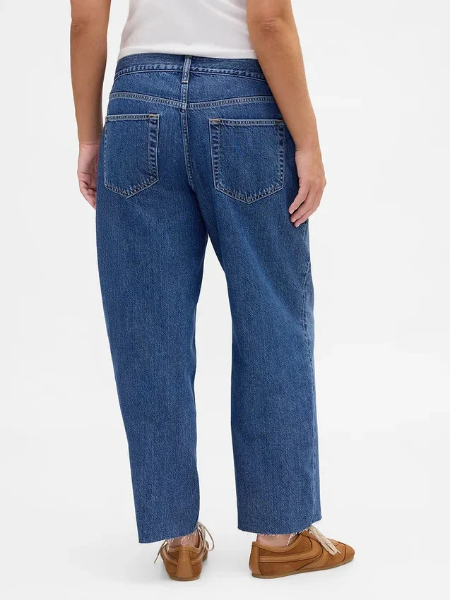 Jeans cropped a vita bassa, ultra morbidi e dal taglio rilassato