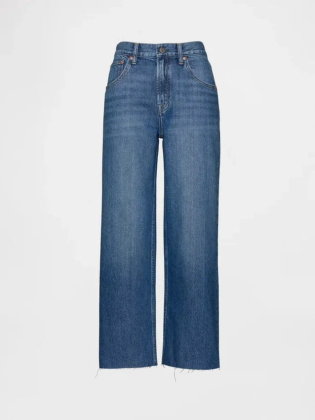 Jeans cropped a vita bassa, ultra morbidi e dal taglio rilassato