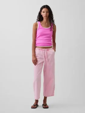 Jeans cropped larghi in stile anni '90 a vita bassa
