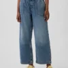 Jeans cropped larghi in stile anni '90 a vita bassa