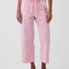 Jeans cropped larghi in stile anni '90 a vita bassa
