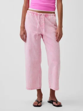 Jeans cropped larghi in stile anni ’90 a vita bassa