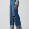 Jeans cropped larghi in stile anni '90 a vita bassa