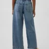 Jeans cropped larghi in stile anni '90 a vita bassa