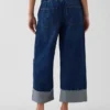 Jeans cropped larghi in stile anni '90 a vita bassa
